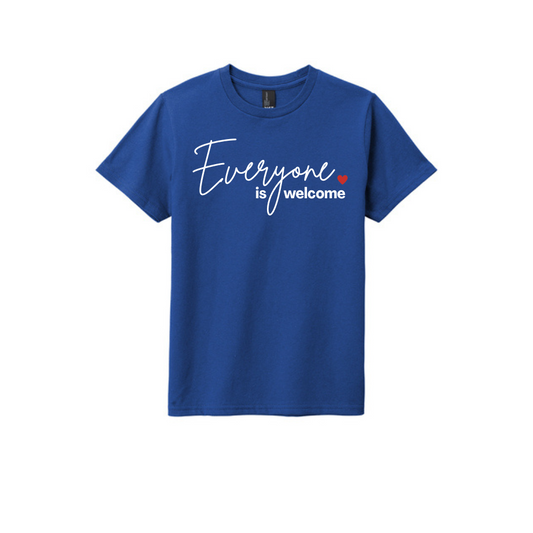 BACK 2 SCHOOL - YOUTH Short Sleeve (DEEP ROYAL) - "SIMPLE - EVERYONE IS WELCOME" LOGO