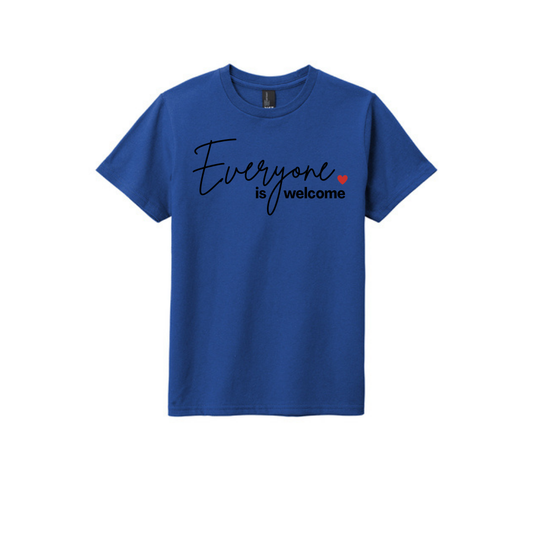 BACK 2 SCHOOL - YOUTH Short Sleeve (DEEP ROYAL) - "SIMPLE - EVERYONE IS WELCOME" LOGO