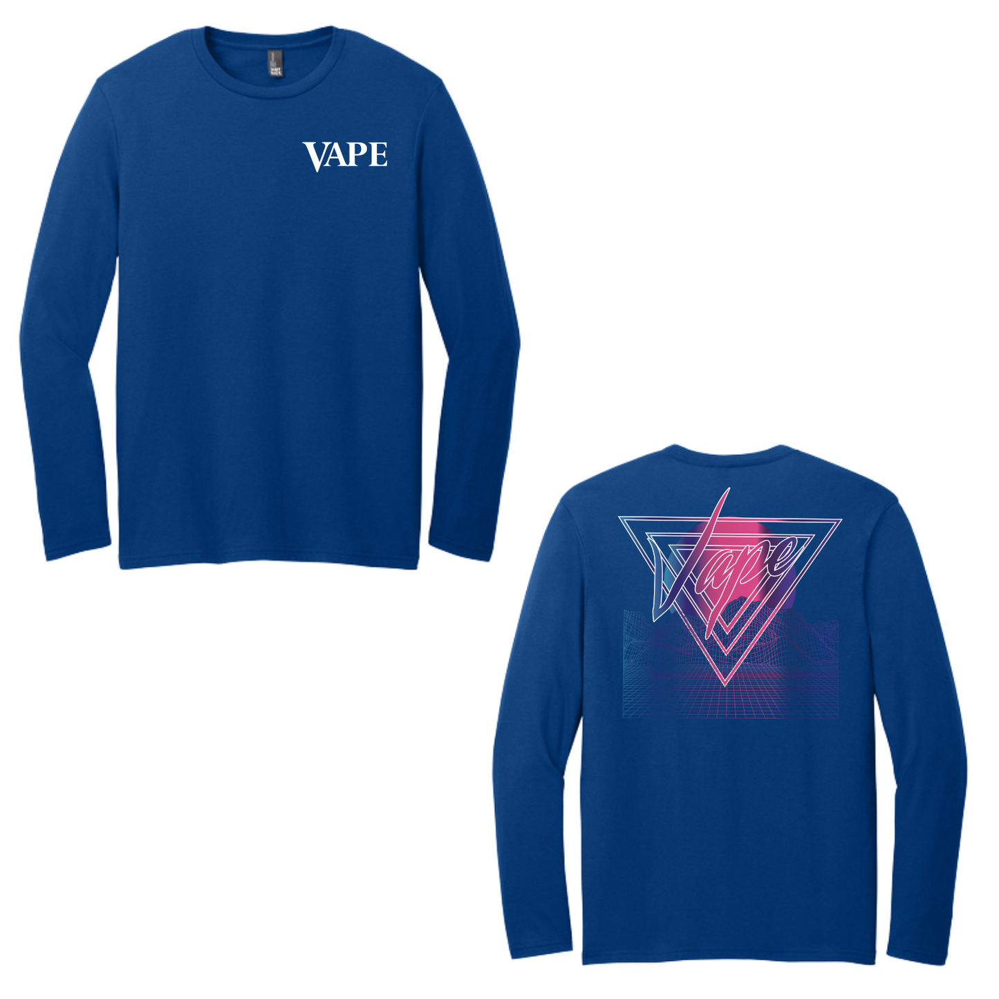 VAPE - SCREEN PRINT - District Very Important Tee (DEEP ROYAL) - LONG SLEEVE
