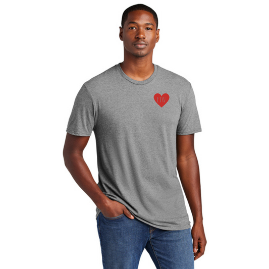 BACK 2 SCHOOL - ADULT Short Sleeve Shirt (GREY FROST) - "E1W" LOGO