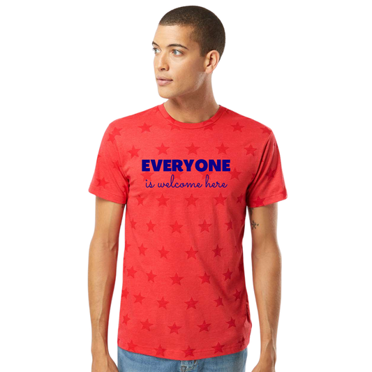 ADULT Fourth of July Shirt - RED VINTAGE STAR