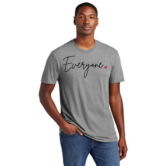BACK 2 SCHOOL - ADULT Short Sleeve Shirt (GREY FROST) - "EVERYONE <3"
