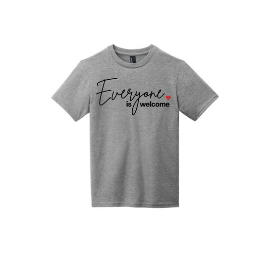 BACK 2 SCHOOL - YOUTH Short Sleeve (GREY FROST) - "SIMPLE - EVERYONE IS WELCOME" LOGO