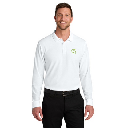 Long Sleeve - FALL Port Authority Polo (WHITE)
