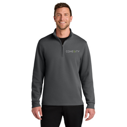 Port Authority Wearever 1/4 Zip w/ Embroidery (STORM GREY)
