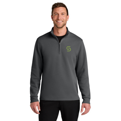 Port Authority Wearever 1/4 Zip w/ Embroidery (STORM GREY)