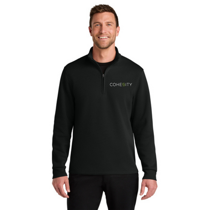 COHESITY - Port Authority® Wearever 1/4-Zip w/ Embroidery - DEEP BLACK