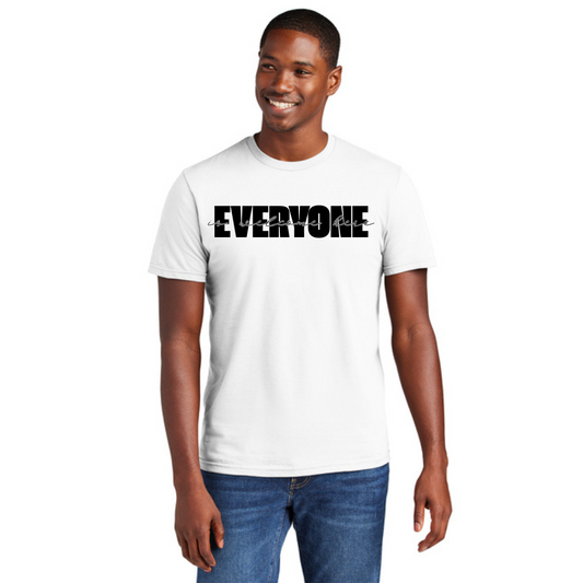 BACK 2 SCHOOL - ADULT Short Sleeve Shirt (WHITE) - "LAYERED" LOGO