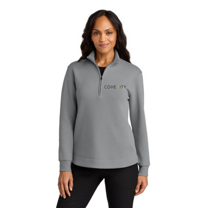 WOMEN'S - Port Authority Wearever 1/4 Zip w/ Embroidery (GUSTY GREY)