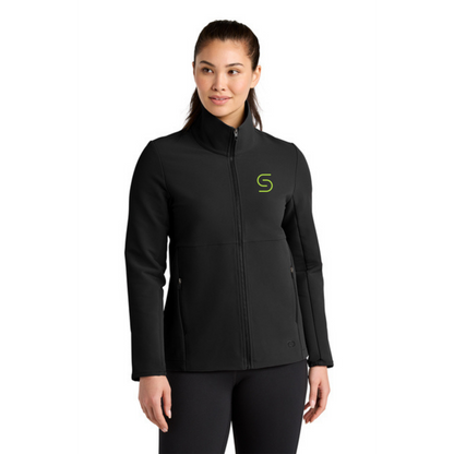 WOMEN'S - OGIO Kinetic Soft Shell Jacket (BLACKTOP) w/ Embroidery