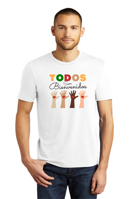 SPANISH - ADULT Short Sleeve Shirt (ALL COLORS) - Todos Son Bienvenidos