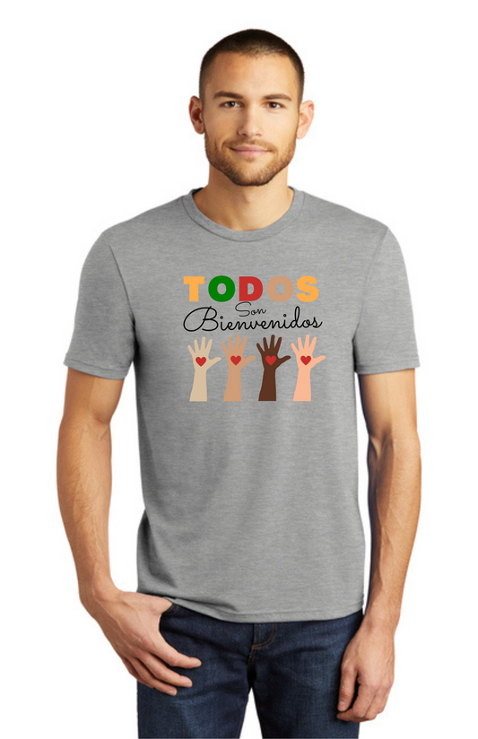 SPANISH - ADULT Short Sleeve Shirt (ALL COLORS) - Todos Son Bienvenidos