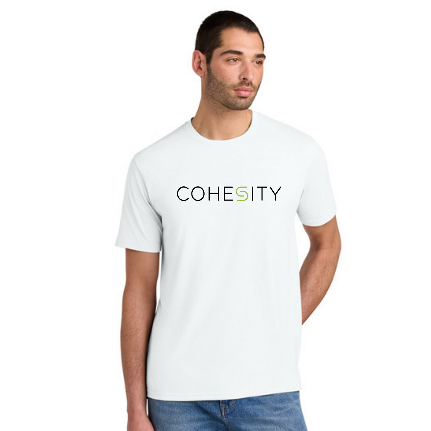 COHESITY - District® Perfect Tri® Tee - WHITE